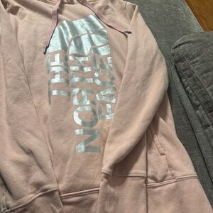 The North Face Dusty Pink Pullover Hoodie with Drawstrings